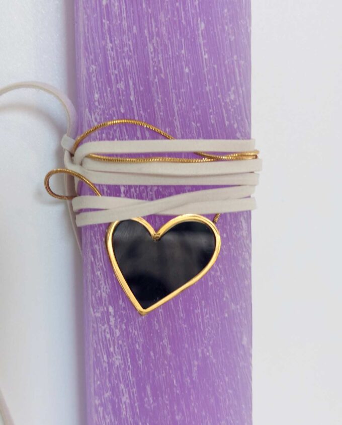 Easter Aromatic Candle Necklace Black Heart