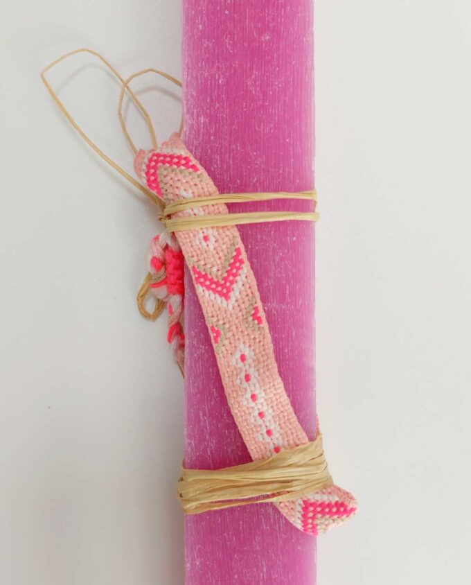 Easter Aromatic Candle Bracelet Pink Patterns