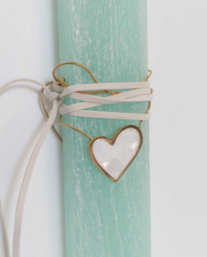 Easter Aromatic Candle Necklace White Heart