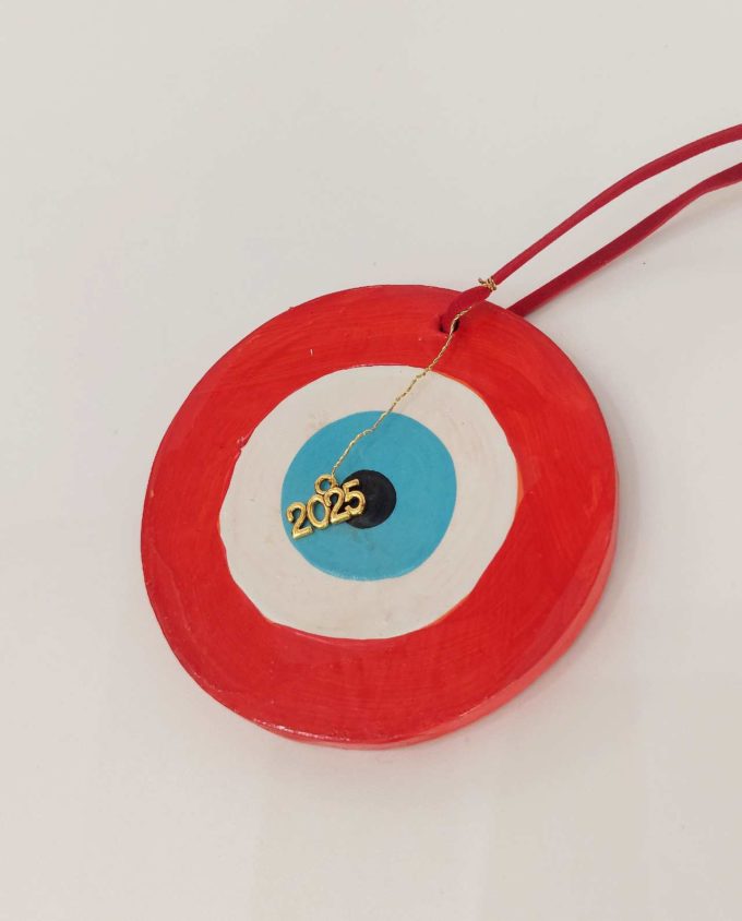 Heart Wooden Red Evil Eye 2025