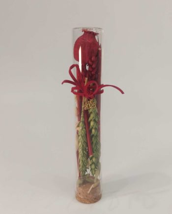 Lucky 2025 Glass Cylinder Dried Flowers