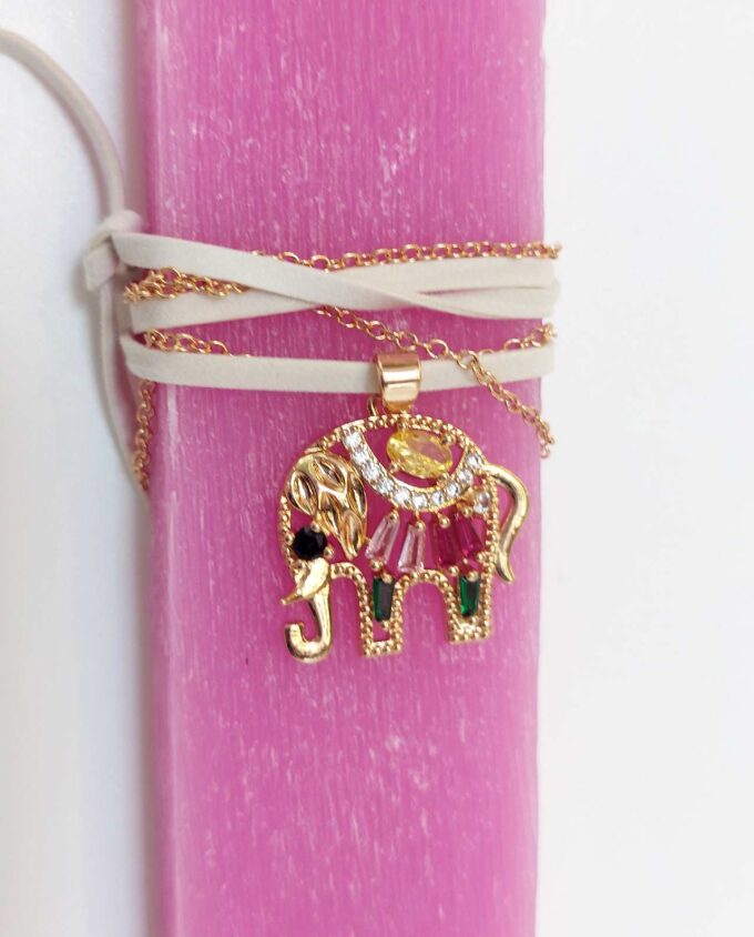 Easter Aromatic Candle Necklace Elephant