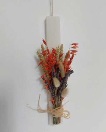 Easter Aromatic Candle Dried Flowers Orange Natural