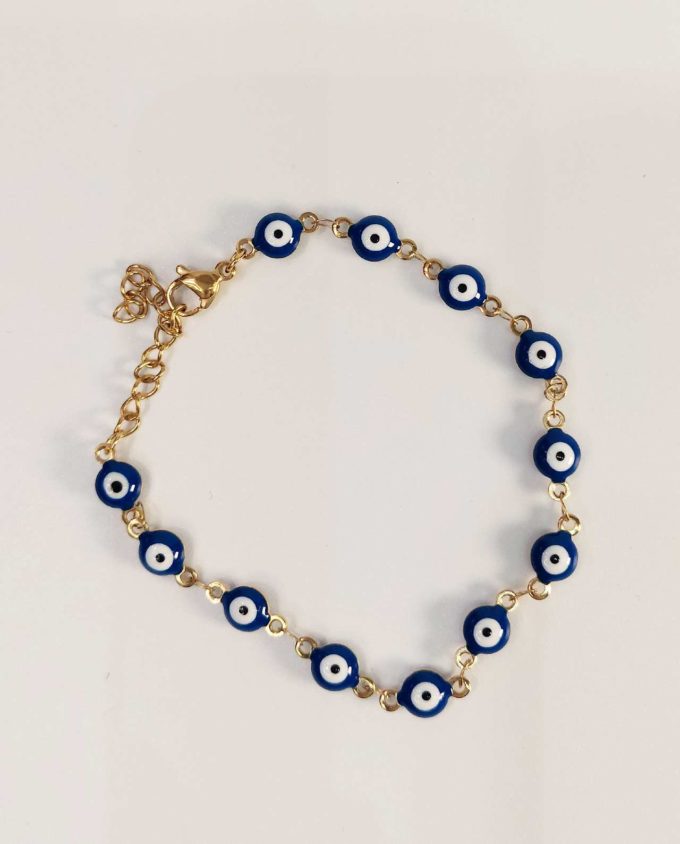 Bracelet Dark Blue Evil Eyes