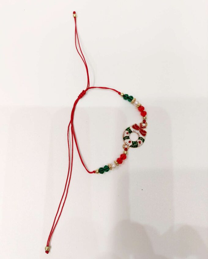 Bracelet Christmas Charm Xmas Wreath