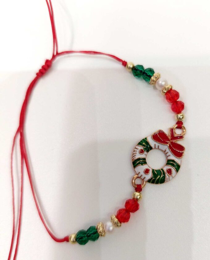 Bracelet Christmas Charm Xmas Wreath