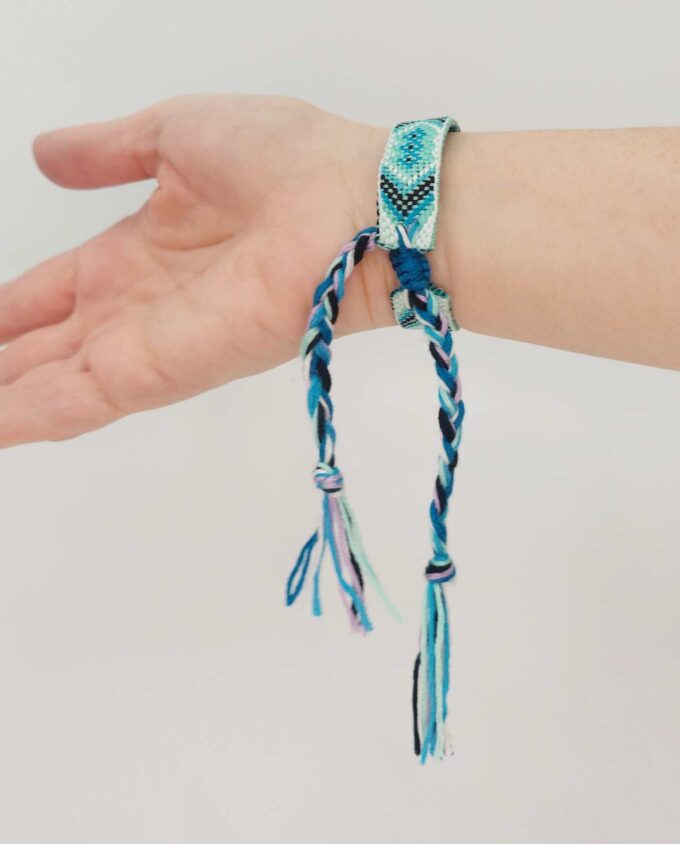 Bracelet Fabric Turquoise Blue