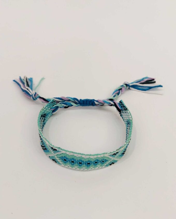 Bracelet Fabric Turquoise Blue