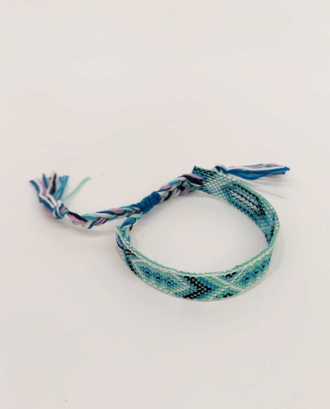 Bracelet Fabric Turquoise Blue