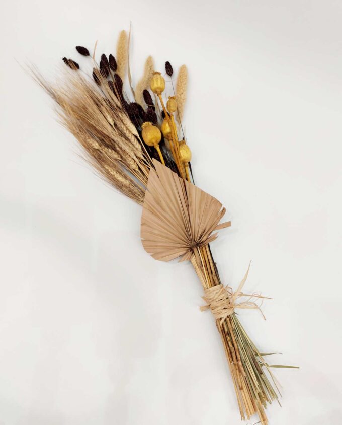 Dried Flowers Yellow Brown Mix Bouquet