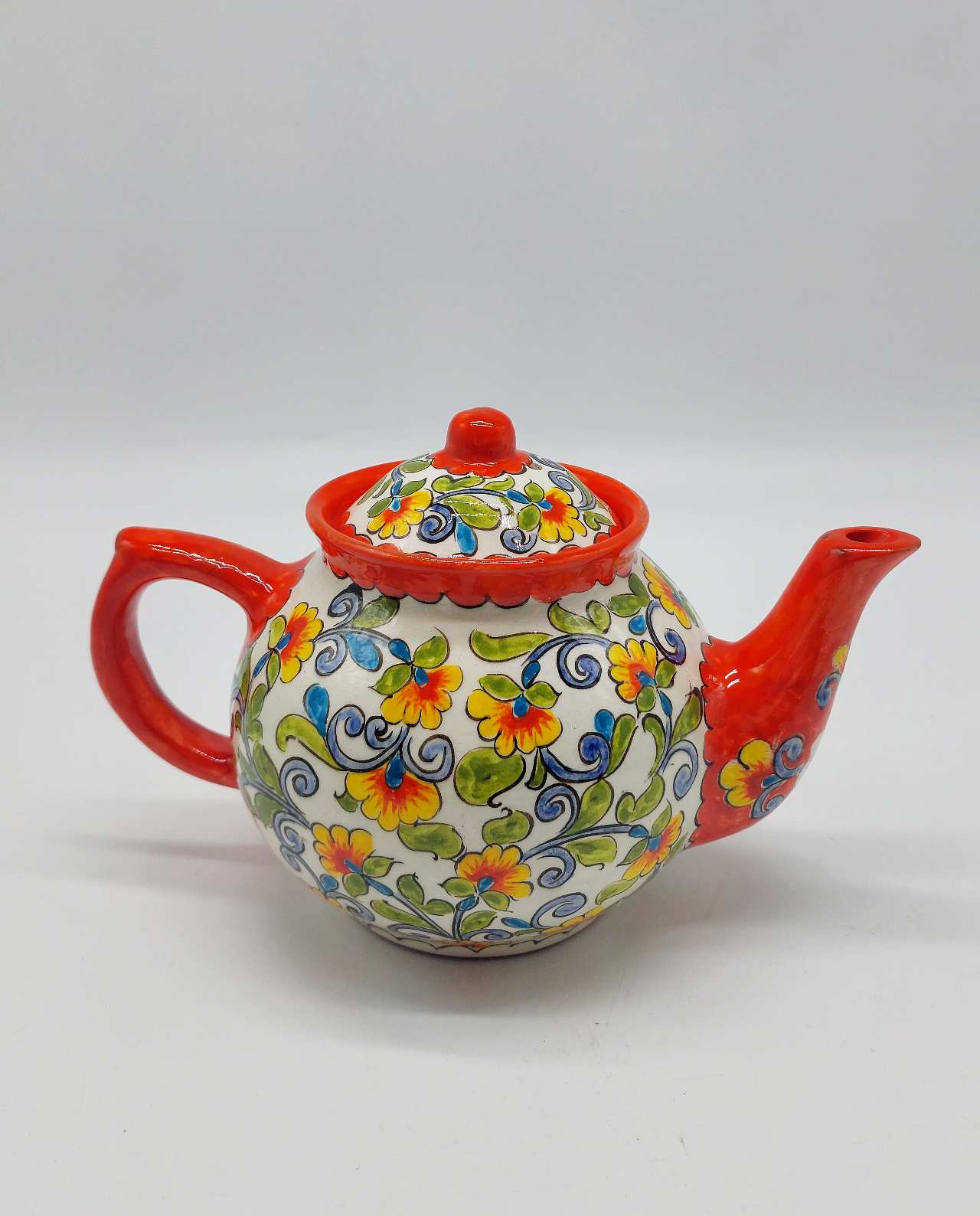 hand painted tea pot