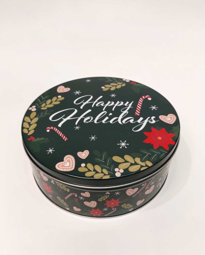 Christmas Green Metallic Cookies Box