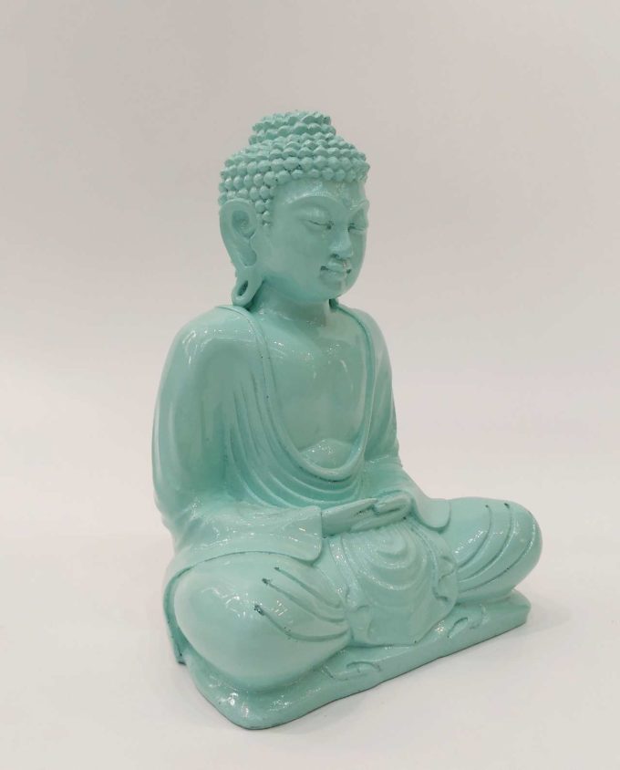 Buddha Τurquoise Resin Height 20 cm