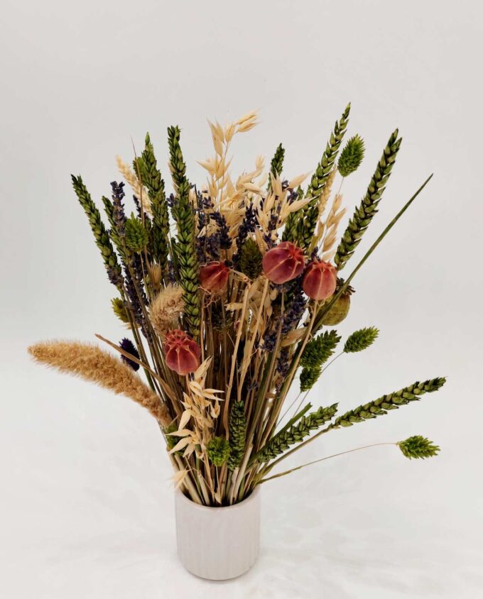 Dried Flowers Green Arrangement Height. 40 cm