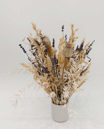 Dried Flowers White Arrangement Height. 40 cm