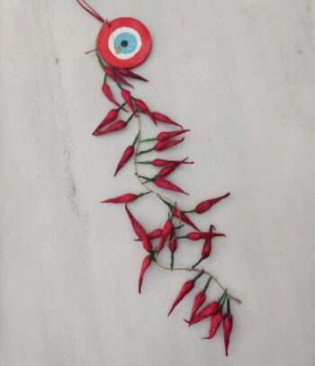 Garland Papie Mache Peppers Evil Eye 2025