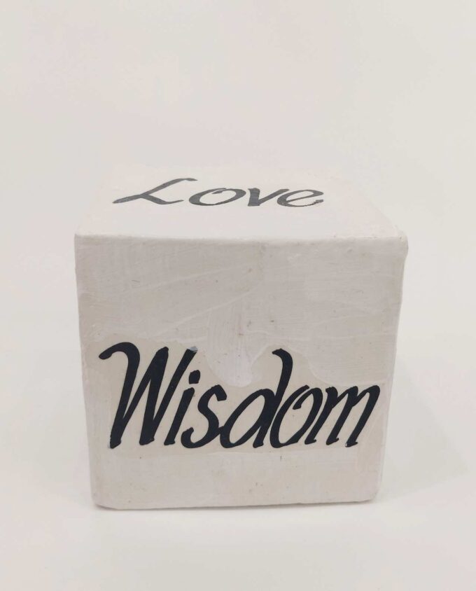 Cube Wooden Handmade Positive Vibes