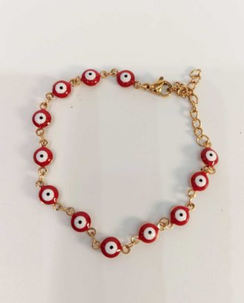 Bracelet Red Evil Eyes