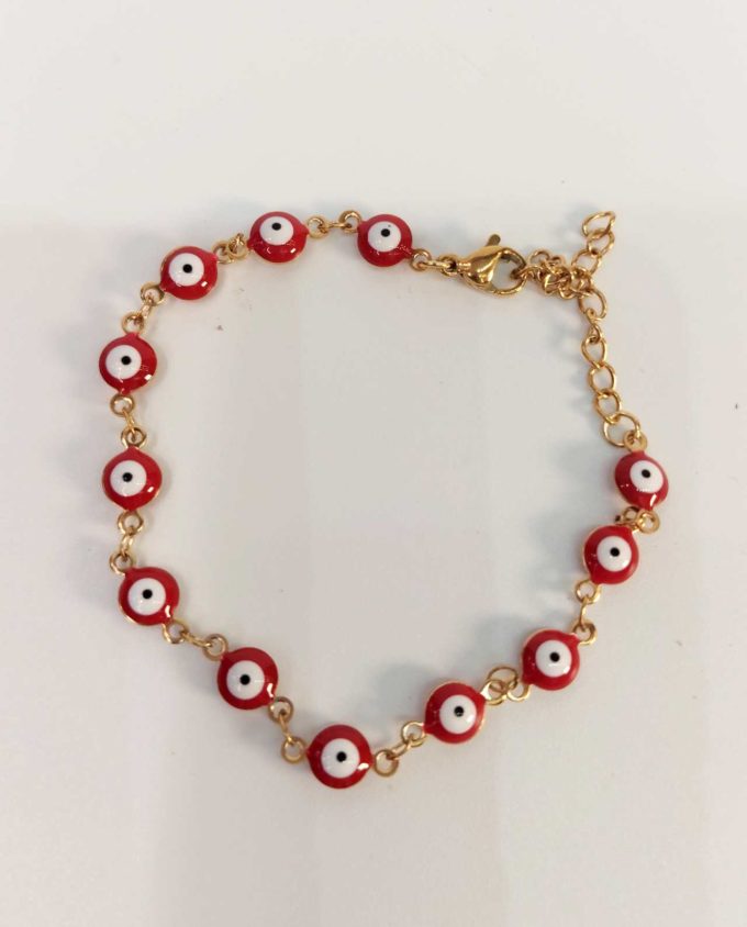 Bracelet Red Evil Eyes