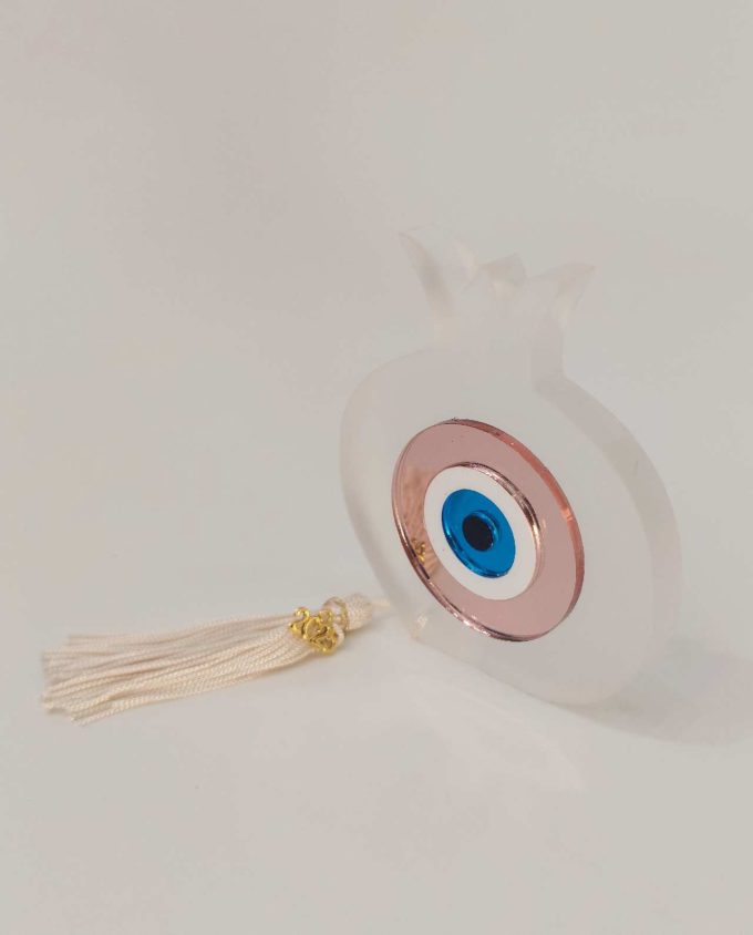 Pomegranate Plexiglass Pink Gold Evil Eye 2025