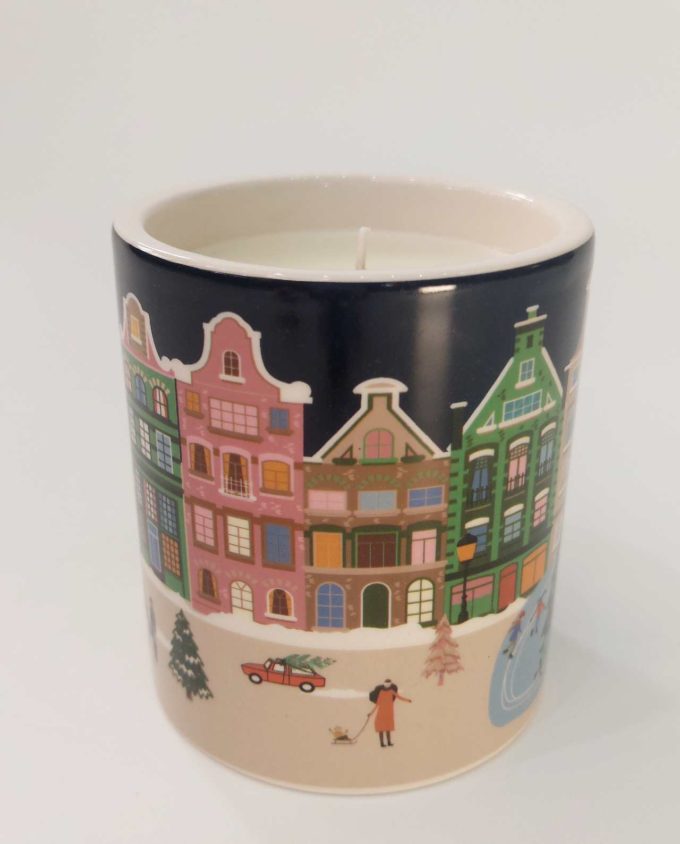 Christmas Multicolor Votive Filled with Candle