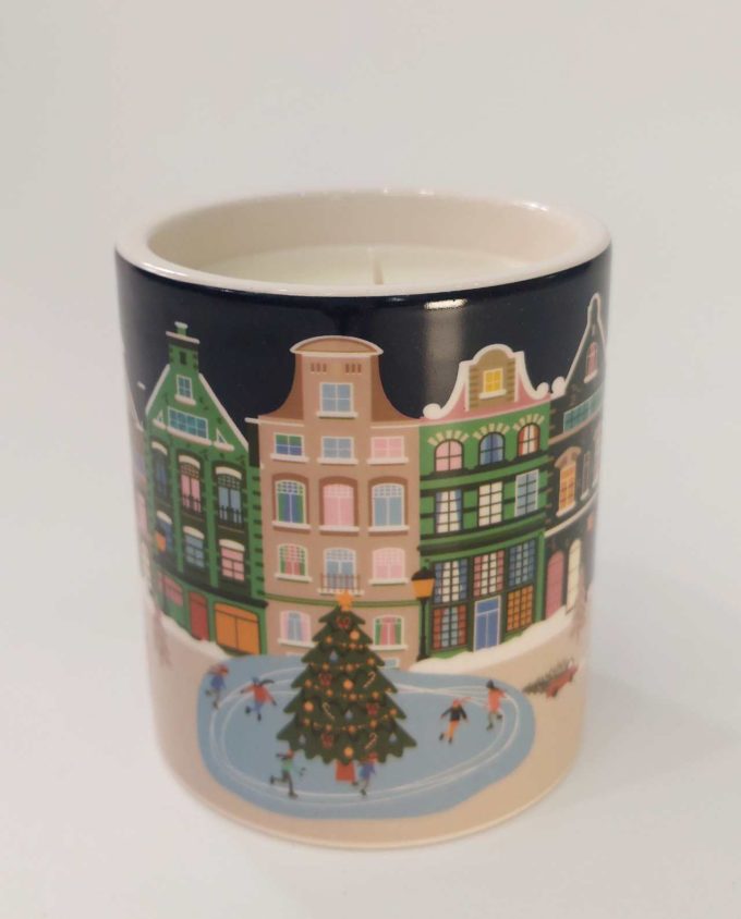 Christmas Multicolor Votive Filled with Candle