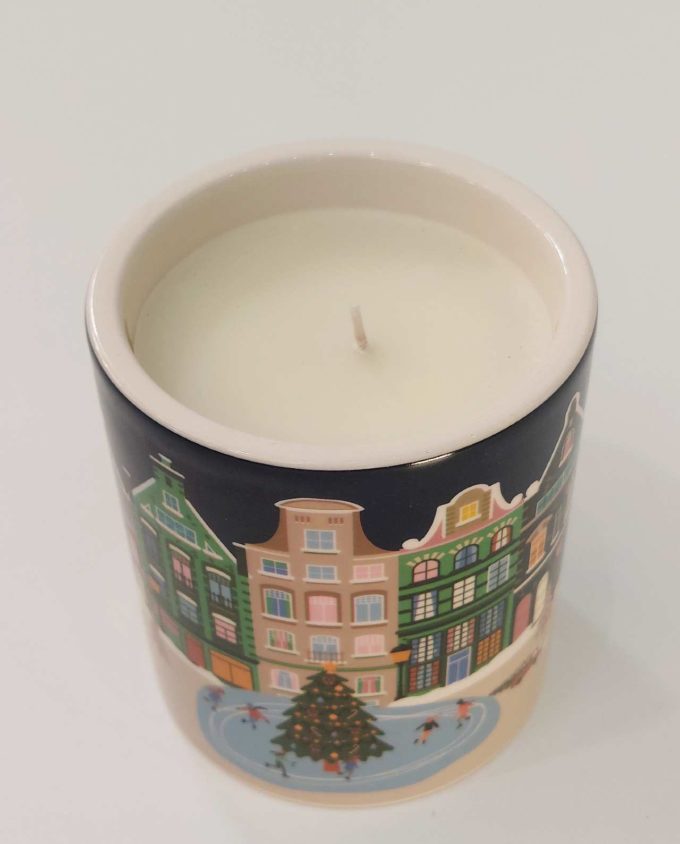 Christmas Multicolor Votive Filled with Candle