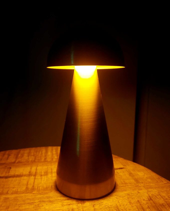 Golden "Mashroom" Led Lamp