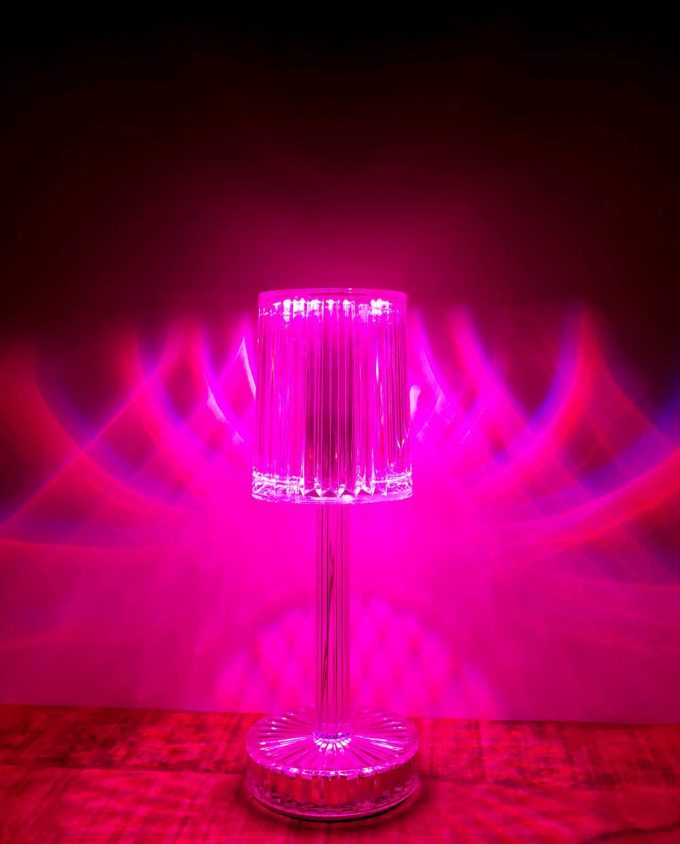 Led Lamp "Chrystal" color fuschia