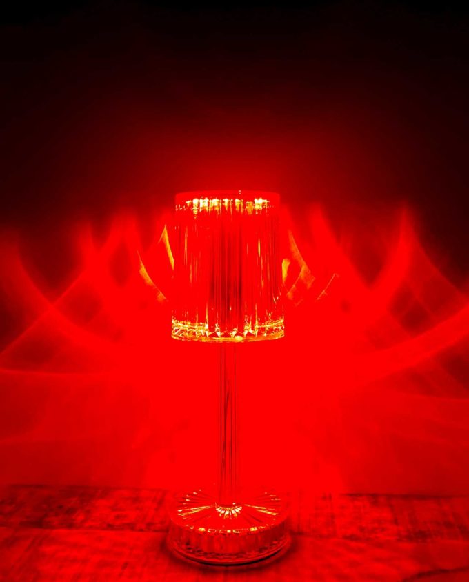 Led Lamp "Chrystal" color red