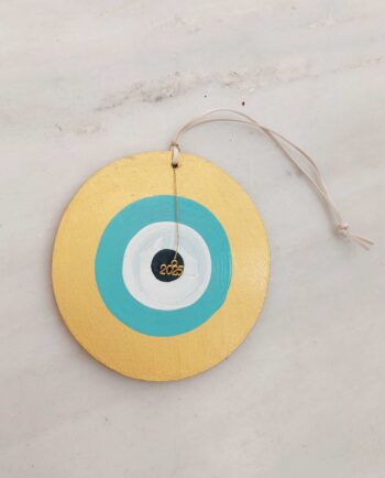 Wooden Big Turquoise Evil Eye 2025