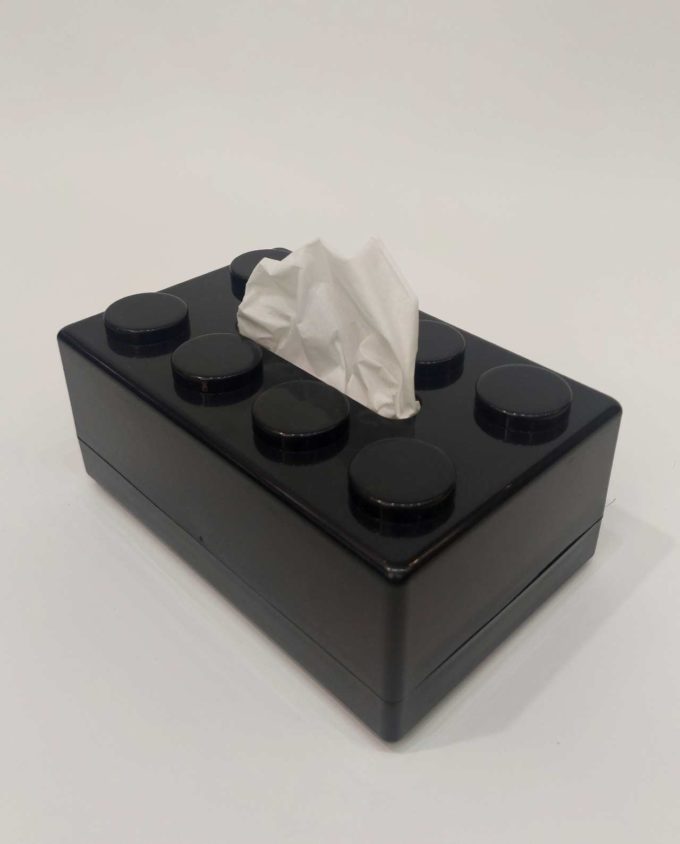 Tissue Box Black "Lego"