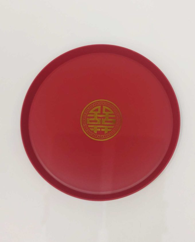 Tray Round Red Diameter 32 cm