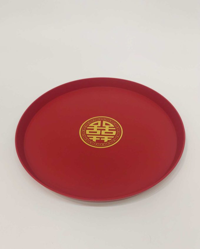 Tray Round Red Diameter 32 cm