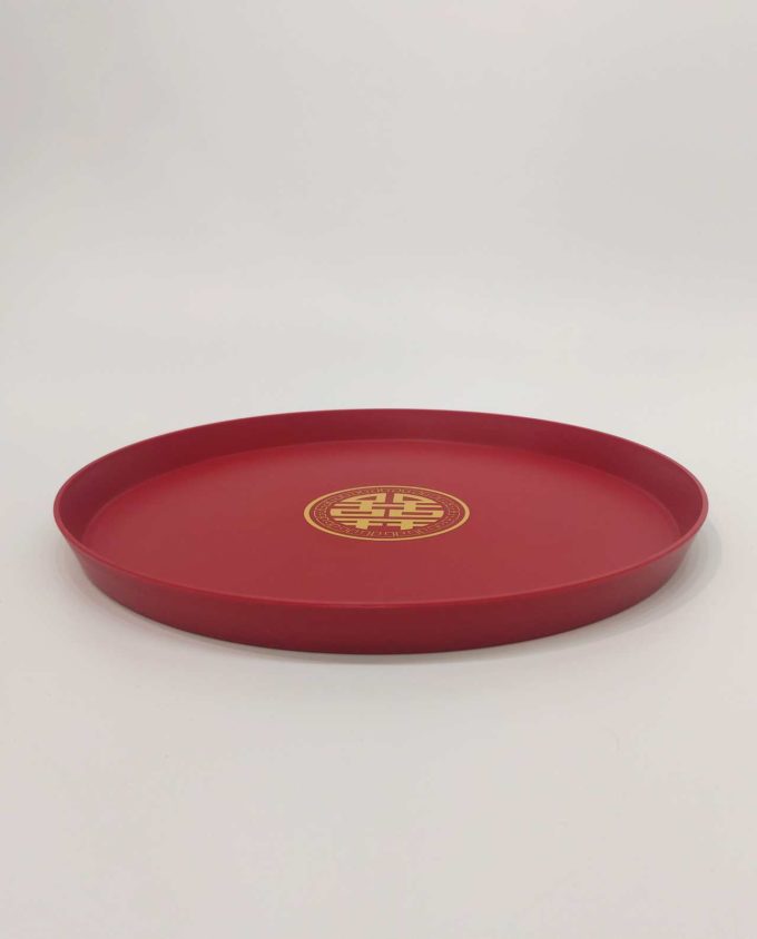 Tray Round Red Diameter 32 cm