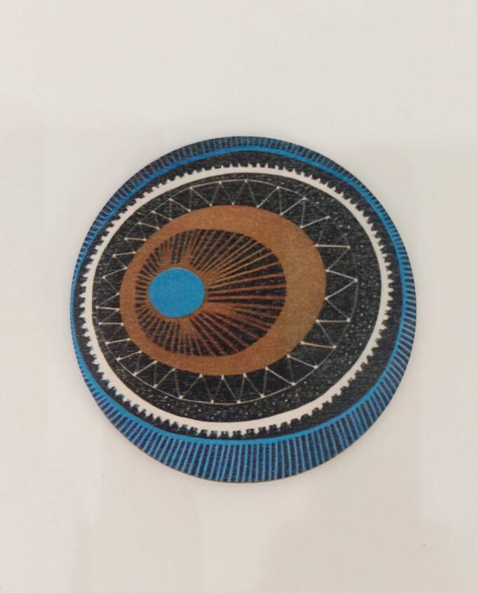 Coaster Wooden Sureal Evil Eye Set 6 Pieces