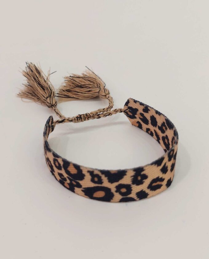 Bracelet Fabric Leopard Pattern