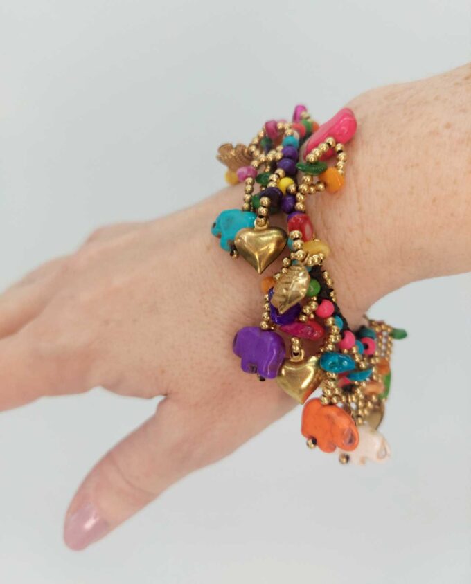 Bracelet Colorful Elephant Charms