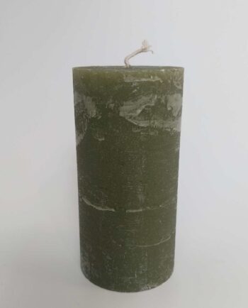 Candle Olive Pillar Aromatic Height 14 cm Diameter 7 cm