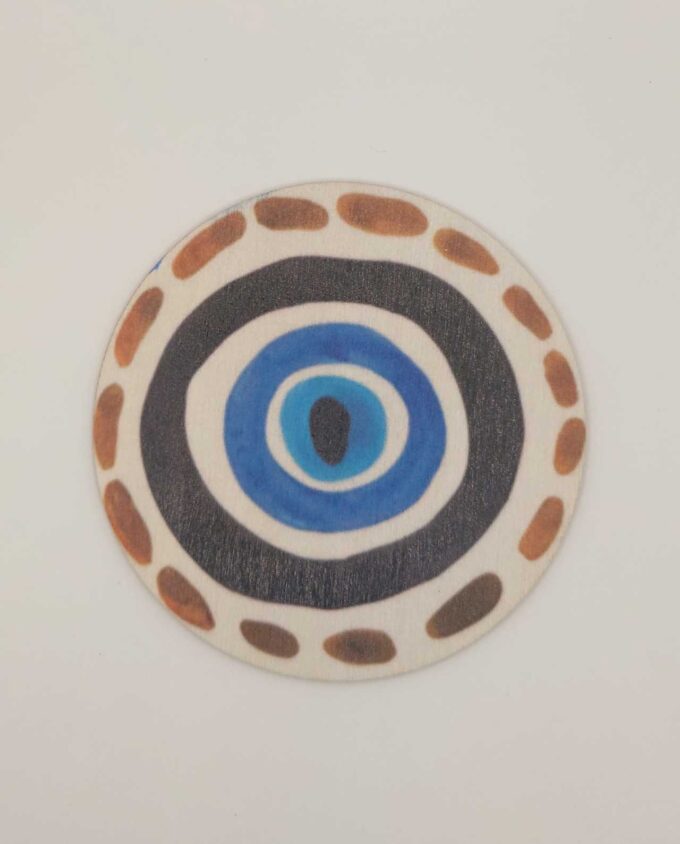 Coaster Wooden "Evil Eye Absurdum" Set 4 Pieces