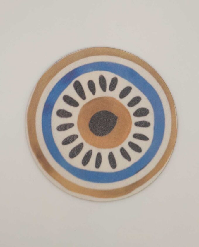 Coaster Wooden "Evil Eye Absurdum" Set 4 Pieces