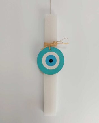 Easter Aromatic Candle Wooden Turquoise Evil Eye