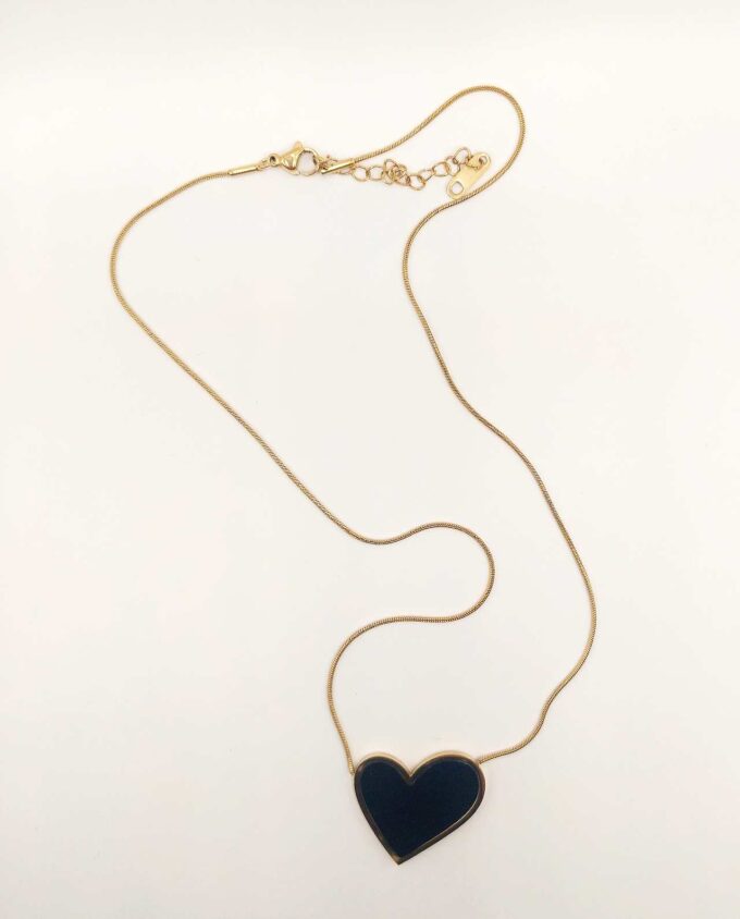 Necklace Black Heart