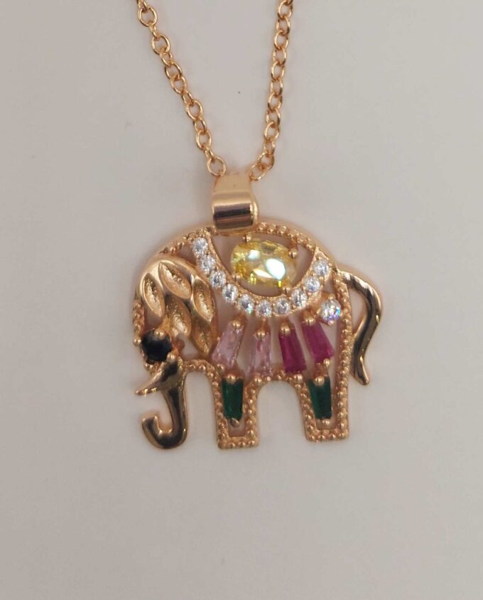 Necklace Colorful Elephant